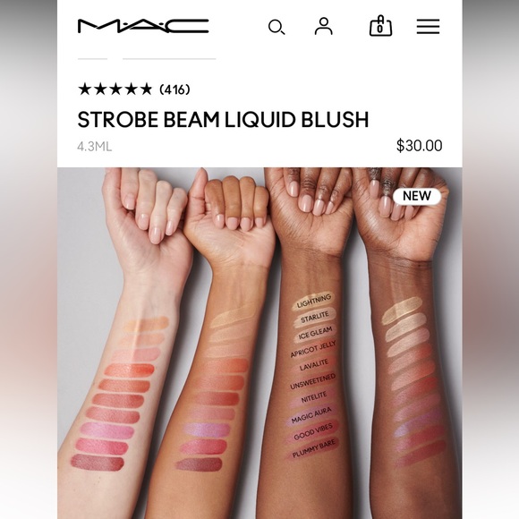 MAC Cosmetics STROBE BEAM LIQUID BLUSH - Picture 2 of 6